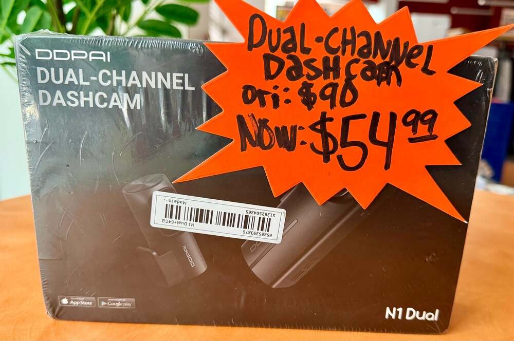 DDPAI N1 Dual Channel Dash Cam 1296P HD with 64GB SD Card